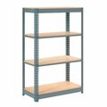 Global Industrial 4 Shelf, Boltless Shelving, Starter, 48inW x 18inD x 60inH, Wood Deck 254437